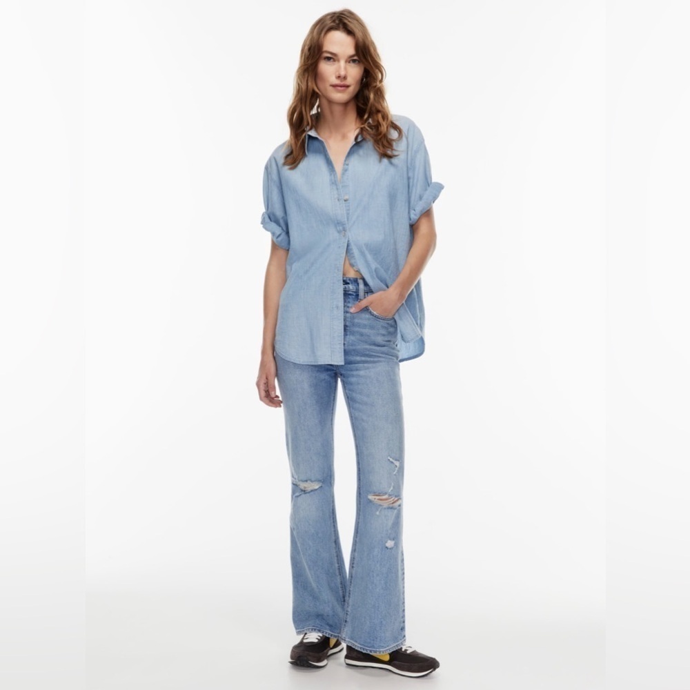 Aritzia Denim Forum The Twiggy High Rise Flare 28l
